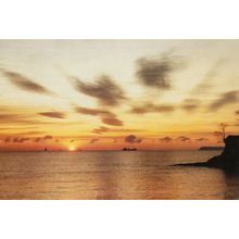 Sunset From Livermead Cliff Hotel Torquay Postcard