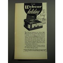 1952 Webster Chicago Webcor Holiday Phonograph Ad - The Webcor Holiday