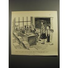 1954 Cartoon by Syd Hoff - He's very quick with an answer.