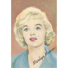 Marilyn Monroe Hollywood Film Star Rare Jane Hart Painting Postcard