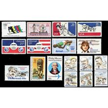 C84-C100, 1972-1980 Airmail Commemorative Set of 18 MNH Stamps - Stuart Katz