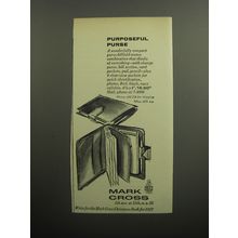 1957 Mark Cross Purse Ad - Purposeful Purse