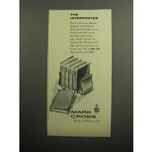 1957 Mark Cross Pocket Dictionaries Ad - The interpreter