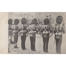 Soldiers Military Line at King Edward VII Funeral Procession Old Postcard