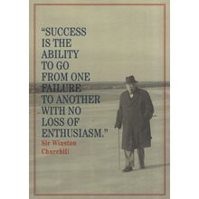 Winston Churchill Military Cinema Movie Premiere Famous Quote Postcard