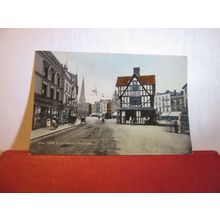 HIGH TOWN & OLD HOUSE, HEREFORD, used antique postcard by W Hagelberg 1906 pm =