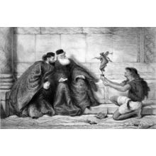 FOUND AT NAXOS 1878 Henry Wallis - Peter Lightfoot VICTORIAN ENGRAVING