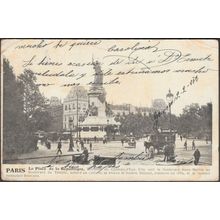 La Place de la République, autrefois du Château-d'Eau, Paris, 1908 - CPA