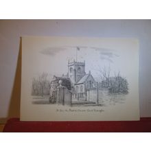 ST. JOHN THE BAPTIST CHURCH, GREAT RISSINGTON, GLOUCESTERSHIRE unused postcard =