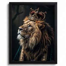Lion King Painting Stately Lion Art Print Royal Animal Portrait Lion Wall Art Po