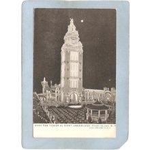 New York Coney Island Amusement Park Postcard Dreamland Tower At Night top~415