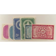 United Nations (NY) Stamps Scott #33//42, 6 Different, See Listing For Details