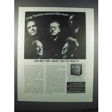 1946 Meissner Century Radio Ad - Recreates Their Music