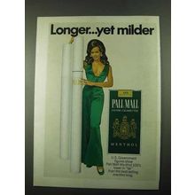 1969 Pall Mall Cigarettes Ad - Longer Yet Milder