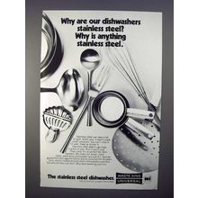 1970 Waste King Universal Dishwasher Ad - Steel
