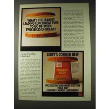 1978 Libby's Corned Beef Ad - Leanest Lunchmeat