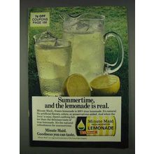 1978 Minute Maid Lemonade Ad - Summertime