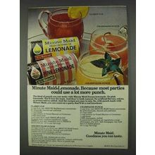 1978 Minute Maid Lemonade Ad - Use More Punch
