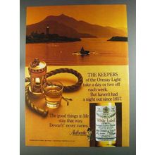 1980 Dewar's White Label Scotch Ad - Ornsay Light