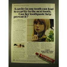 1980 Colgate Toothpaste Ad - Cavity in One Tooth
