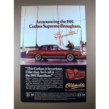 1981 Oldsmobile Cutlass Supreme Brougham Car Ad!