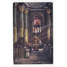 St Philips Church Birmingham 1906 Tucks Oilette H Hadfield Cubley Art Postcard