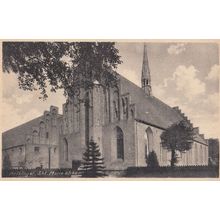 Helsinger Marie Church St. Mariae Kirke Old Denmark Postcard