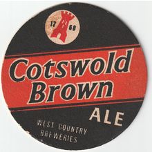 BEER MAT - WEST COUNTRY BREWERIES - COTSWOLD BROWN ALE - (Cat No 002) - (1961)