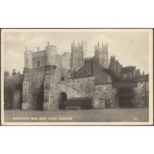 Bootham Bar and York Minster, Yorkshire, 1946 - Excel Series Postcard