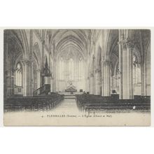 Flesselles Somme L'Église Chœur et Nef France early 20th C. RPPC Pot Gavois 4