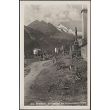 Friedhof im Heiligenblut mit Grossglockner, 1934 - Glocknerwirt Foto-AK