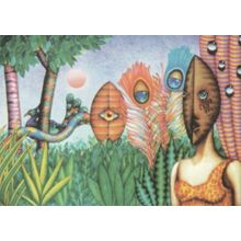 BOOMERANG POSTCARD : THE GARDEN OF EVE by IAN PYPER :