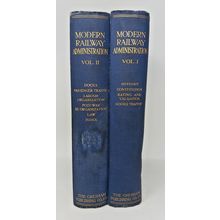 Modern Railway Administration Volumes 1 & 2 Hardcover 1925 Antique Books Vintage