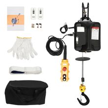 3-In-1 Electric Hoist Winch, 1100Lbs 1500W Portable Electric Hoist Crane 25Ft Li