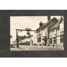 Postcard Sussex Crawley George Hotel 1960s old cars