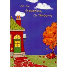 For You Grandma on Thanksgiving - Thanksgiving Greeting Card - 05621