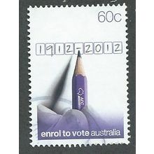 AUS 2012 60c 'ENROL TO VOTE' FINE USED (EBID42-681)