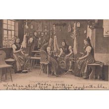 Swiss Sewing Factory Spinning Crafts Embroidery Switzerland Antique Old Postcard