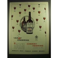 1958 Cherry Heering Liqueur Ad - Verry Cheering Cherry Heering
