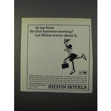 1966 Hilton Hotels Ad - Top Form For Business Meeting