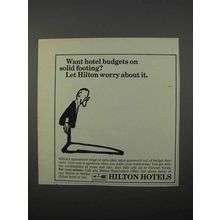1966 Hilton Hotels Ad - Budgets On Solid Footing