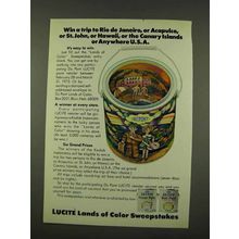 1973 Du Pont Lucite Paint Ad - Win Trip to Rio
