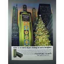 1975 Passport Scotch Ad - Rising to New Heights