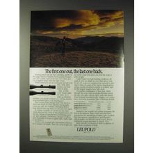 1991 Leupold Scopes Ad - First One Out