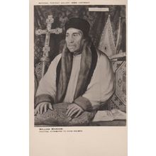 William Warham London National Portrait Gallery Antique Painting Postcard