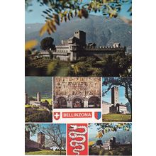 Bellinzona Castle Castel Grande Castello Di Montebello 2x Italy Postcard s