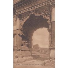 Roma Arco Di Tito Roman Arch Il Colosseo Antique Italy Italian Postcard