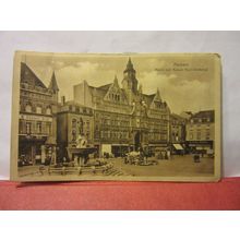 MARKT MIT KAISER KARL-DENKMAL, AACHEN, GERMANY unused antique postcard /
