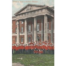 Pensioners Assembly At Duke Of Yorks School Chelsea London WW1 Old Postcard