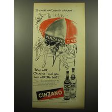 1960 Cinzano Vermouth Ad - The world's most popular vermouth - Mix with Cinzano